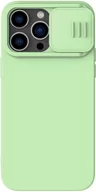 Etui i futerały do telefonów - Nillkin CamShield Silky Silicone Case etui iPhone 14 Pro pokrowiec z osłoną na aparat zielony - miniaturka - grafika 1