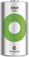 Ładowarki i akumulatory - GP Batteries Recyko 3000 C, 3000 mAh, Nickel-Metal Hydride NiMH, C, 1.2 V, Green, Silver, 2 pcs - miniaturka - grafika 1