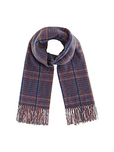 TOM TAILOR Szalik damski, 32427 – granatowy pomarańczowy (Navy Orange Check Woven), jeden rozmiar - Apaszki i szaliki damskie - miniaturka - grafika 1