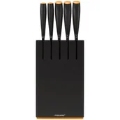 Noże kuchenne - Fiskars zestaw 5 NOŻY W BLOKU CZARNYM 1014190 FF 1014190 (FISKARS FF 1014190) - miniaturka - grafika 1