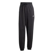 Spodnie rowerowe - adidas Kobiety ESSENTIALS SMALL LOGO FRENCH TERRY CUFFED PANTS, black/white, XS Short - miniaturka - grafika 1