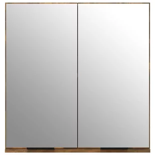 Lumarko Szafka łazienkowa z lustrem, przydymiony dąb, 64x20x67 cm - Szafki łazienkowe - miniaturka - grafika 7