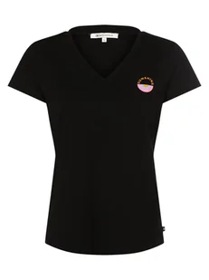 Tom Tailor Denim - T-shirt damski, czarny - Koszulki i topy damskie - miniaturka - grafika 1