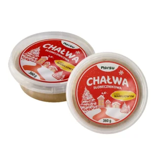 Norsu Chałwa Słonecznikowa O Smaku Waniliowym Świąteczna Pudełko 360G - Chałwa - miniaturka - grafika 1