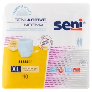 Seni Majtki chłonne Active Normal (4) Extra Large 10szt. - Pieluchy dla dorosłych - miniaturka - grafika 2