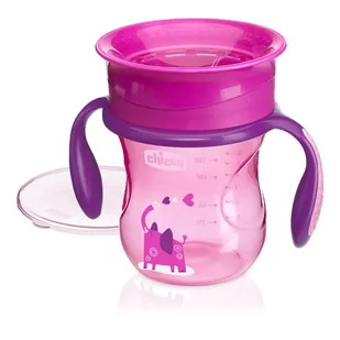 Chicco Kubek 360° do nauki samodzielnego picia 200 ml : Kolor - Różowy - Kubki dla dzieci - miniaturka - grafika 3