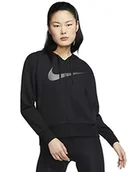 Bluzy damskie - Nike damska bluza W Nk Dry Get Fit Fc Fz H Es Gx czarny Black/(Thunder Grey) S - miniaturka - grafika 1