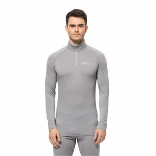 Koszulki sportowe męskie - Męska koszulka wełniana ALPSPITZE WOOL L/S HZ M medium grey heather - grafika 1
