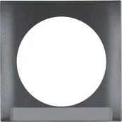 Klawisze i ramki - Berker Integro  Flow Berker Ramka potrójna 1-krotna z polem opisowym, antracyt, mat - miniaturka - grafika 1