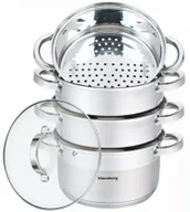 Garnki - Garnki do gotowania na parze na indukcję 20cm P9-R19 - miniaturka - grafika 1