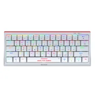 Klawiatury - Marvo KG962G WH EN - R, klawiatura US, do gry, mechaniczna rodzaj przewodowa (USB), biała, RGB, czerwone przełączniki  KG962G WH EN-R - miniaturka - grafika 1