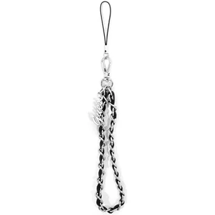 Guess zawieszka do telefonu czarny/black Chain Metal Logo Charm - Pozostałe akcesoria do telefonów - miniaturka - grafika 1