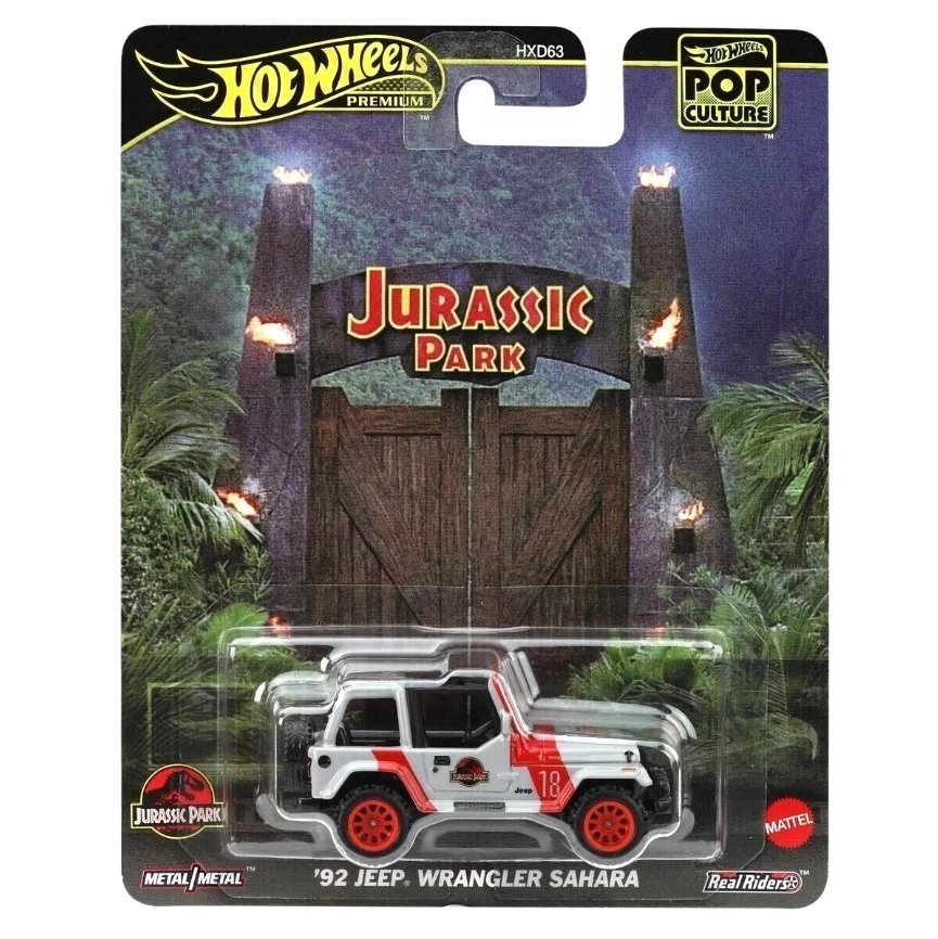 Jurassic Park '92 Jeep Wrangler Sahara Hot Wheels Premium 1:64