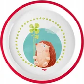 Miseczki i talerzyki dla dzieci - Haba Talerz dla dzieci Jeż i Koniczynka 18cm - miniaturka - grafika 1