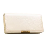 Portfele - Portfel damski Rovicky R-005-NF8, ze skóry ekologicznej, beżowy - miniaturka - grafika 1