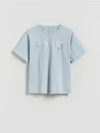 Koszulki dla dziewczynek - Reserved - T-shirt z nadrukiem - jasnoniebieski - miniaturka - grafika 1