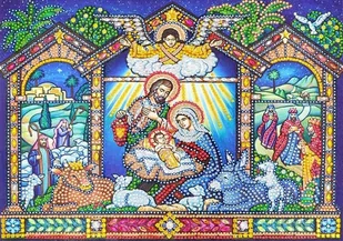 Mandala 7D - Święte narodziny w stajence - Malowanie po numerach - miniaturka - grafika 1