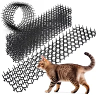 Zwalczanie i odstraszanie szkodników - Mata z Kolcami Odstraszacz Kotów Psów Kun Lisów Ptaków Bariera przed Zwierzętami 49 x 14 cm 10 szt - miniaturka - grafika 1