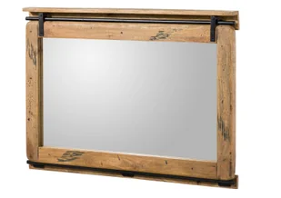 Lustro Railway #178 Drewniane Mango Loft Woskowane 114X80 Cm B 6746 - Lustra - miniaturka - grafika 1