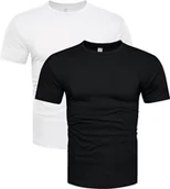 Koszulki męskie - 2-pak koszulek bawełnianych premium biały i czarny Recea - miniaturka - grafika 1