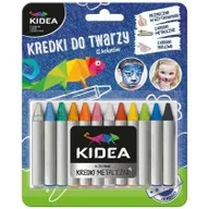 Kredki, ołówki, pastele i pisaki - Derform Kredki do twarzy 12 kolorów 2,5g Kidea KDT12KA - miniaturka - grafika 1