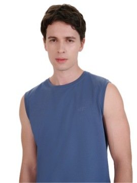 Koszulka Bez Rękawów 4F 4FWMM00TSLEM125-32S r.S Męska T-shirt Tank Top