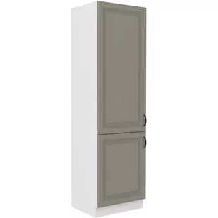 Szafka Dolna Słupek Wysoki Pod Zabudowę Lodówki 60 LO-210 2F Stilo Clay Grey Stolarz Lempert Biały Mat - Szafki kuchenne - miniaturka - grafika 1