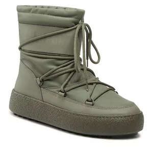 Buty zimowe męskie - Śniegowce Moon Boot - Mtrack Tube Rubber 24400500003 Khaki - grafika 1