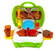 Zabawki AGD - Lean Toys Grill Zamykany w walizce Walizka Dream 32 PCS - miniaturka - grafika 1