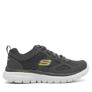 Sneakersy Skechers BURNS AGOURA 52635 CHAR Szary - Sneakersy męskie - miniaturka - grafika 1