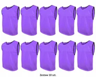 Piłka nożna - Znacznik Piłkarski Reklamowy Koszulka Treningi Fioletowy ZESTAW 10szt L - miniaturka - grafika 1