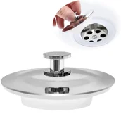 Korki do umywalek - Uniwersalny korek do wanny, korek do zlewu kuchennego 43-44 mm, korek spustowy do wanny ze stali nierdzewnej - miniaturka - grafika 1