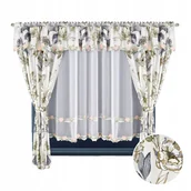 Firany - FIRANA GOTOWA WOAL 400x160 FIRANA KOLOROWA ZASŁONA NA POJEDYNCZY KARNISZ - miniaturka - grafika 1