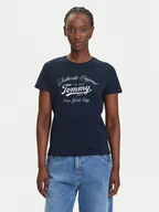 Koszulki i topy damskie - Tommy Jeans T-Shirt Essential DW0DW21404 Granatowy Regular Fit - miniaturka - grafika 1