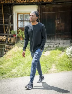COMPRESSPORT Spodnie biegowe SEAMLESS PANTS mood indigo melange - Spodnie sportowe damskie - miniaturka - grafika 4