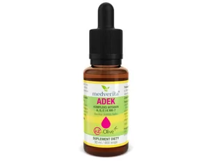 Medverita ADEK (witamina A, D3, E, K2 MK-7) - krople 30ml - Witaminy i minerały dla sportowców - miniaturka - grafika 1