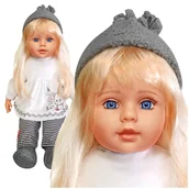 Lalki dla dziewczynek - Lalka bobas jak żywa duża 56cm siedząca miękka interaktywna mówi śpiewa 2 języki uczy - miniaturka - grafika 1