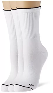 Skarpetki damskie - Calvin Klein Damskie skarpety Athleisure 1 (3 sztuki), biały, rozmiar uniwersalny - grafika 1