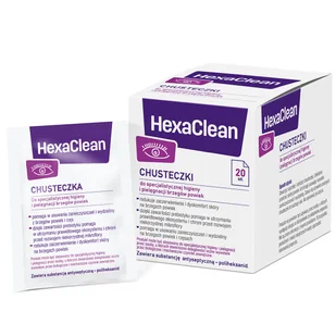 VERCO HEXACLEAN Chusteczki do specjalistycznej higieny i pielęgnacji brzegów powiek 20 szt 7054168 - Chusteczki do demakijażu - miniaturka - grafika 2