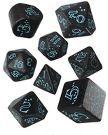 Akcesoria do gier planszowych - Llama Dice Set, klocki, czarny błyszczący, turkusowy Q-Workshop - gra - miniaturka - grafika 1