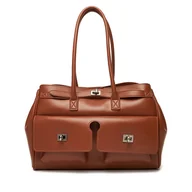 Torebki damskie - Torebka Gino Rossi EO-CLOVER-X10167 Brązowy - miniaturka - grafika 1