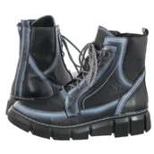 Botki damskie - Botki Czarne+Białe 06638-01/00-8 (MA1258-a) Maciejka - miniaturka - grafika 1