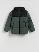 Kurtki i płaszcze dla chłopców - Reserved - Kurtka z kapturem - ciemnozielony - miniaturka - grafika 1
