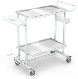 D-01/B1.ST zabiegowy wózek oddziałowy z tacami instrumentalnymi - Meble i wyposażenie gabinetów medycznych - miniaturka - grafika 1