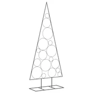 Choinki - vidaXL Metalowa choinka świąteczna, do dekoracji, czarna, 180 cm - miniaturka - grafika 1