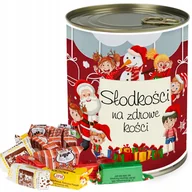 Skarbonki - KONSERWA PUSZKA KRÓWKI NA ŚWIĘTA SŁODYCZE PREZENT NA MIKOŁAJKI Y4 - miniaturka - grafika 1
