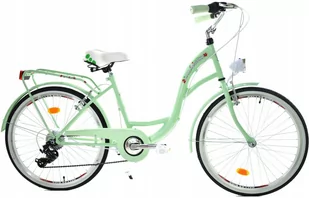 Dallas Bike City 7spd 28 cali Damski Jasnozielono-biały - Rowery - miniaturka - grafika 1