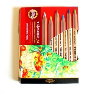 Koh-I-Noor kredki ołówkowe, Triocolor, 24 kolory - Przybory szkolne - miniaturka - grafika 1