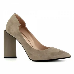 Beżowe czółenka na słupku CARINII roz38 - Carinii - Półbuty damskie - miniaturka - grafika 1