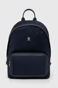 Tommy Hilfiger plecak damski kolor granatowy duży gładki - Plecaki - miniaturka - grafika 1